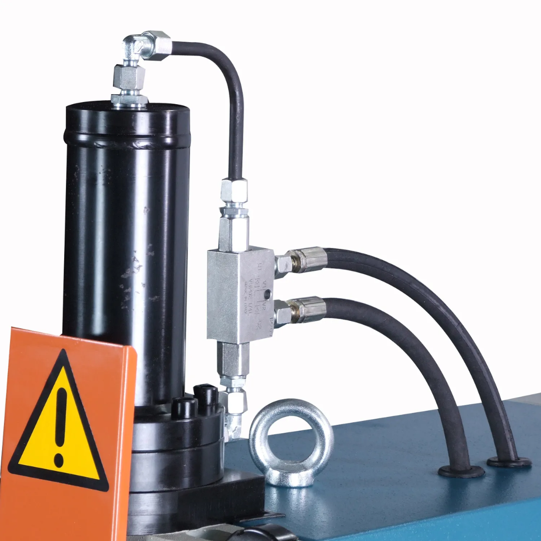 Baileigh Angle Roller R-H55 1006836 hydraulic cylinder assembly providing controlled roller positioning for consistent industrial profile bending and forming operations.