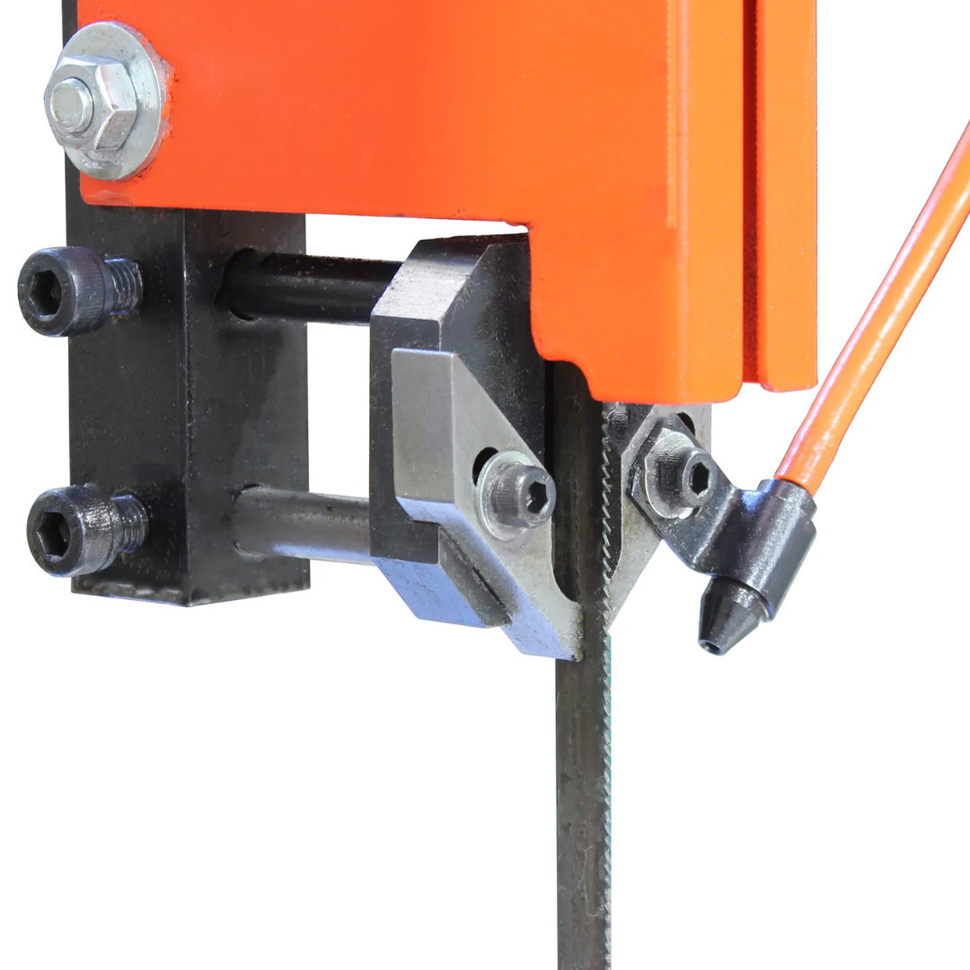 Baileigh BSV-18VS-V2 - Vertical Band Saw 1230389 blade guide assembly engineered to improve cutting accuracy and support demanding fabrication tasks.