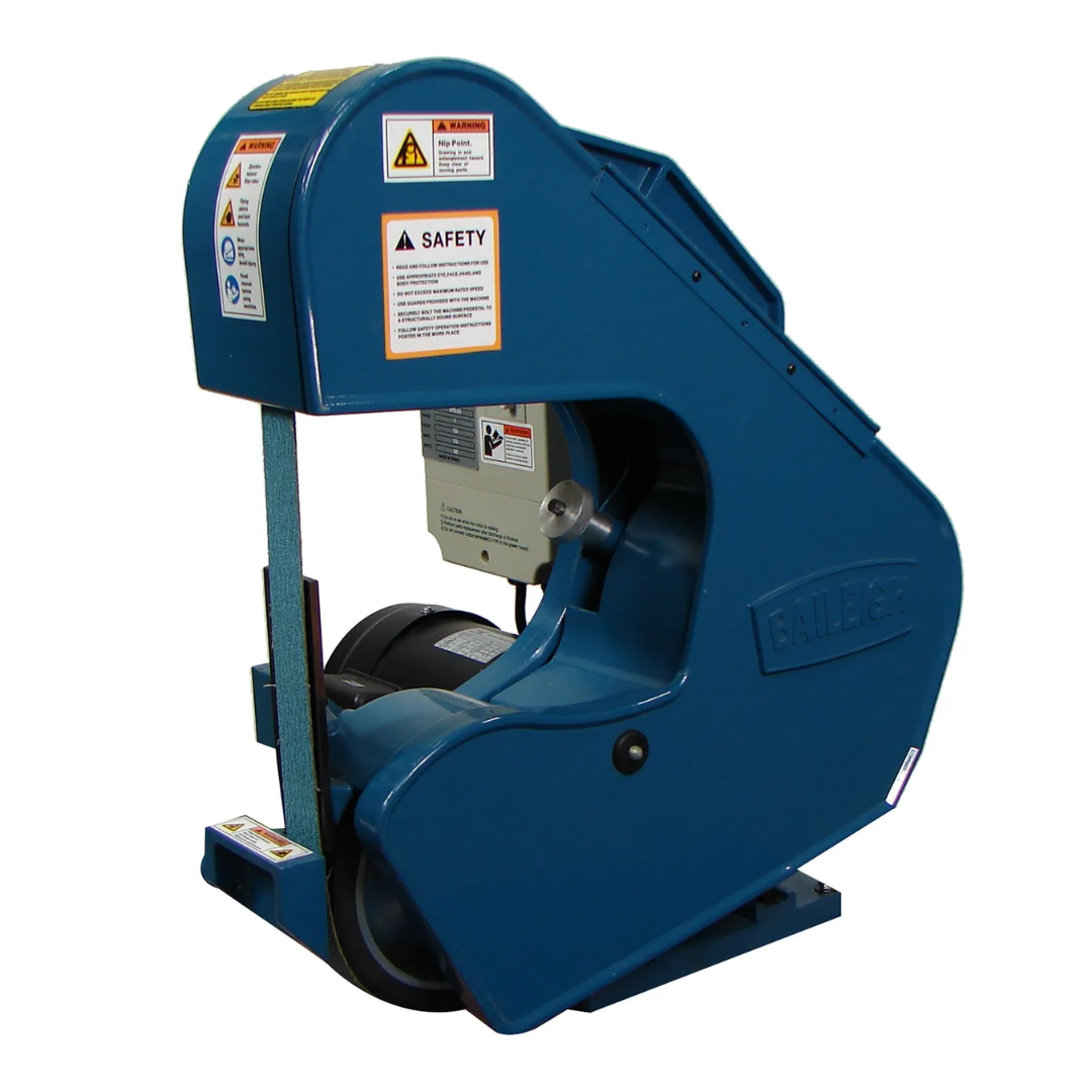 Baileigh Belt Grinder BG-260-3-110 1000670 industrial belt grinding machine featuring a heavy-duty enclosed frame, variable-speed capability, and precision grinding system for metal fabrication applications.