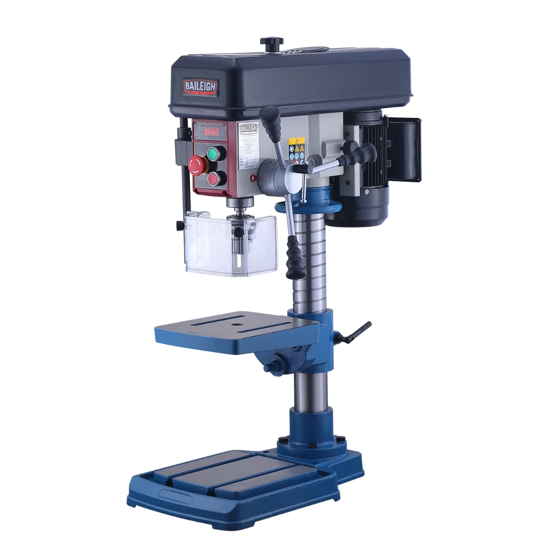 Baileigh Bench Top Drill Press DP-3814B 1228211 compact bench-top drill press with precision spindle system designed for drilling, machining, and fabrication applications.