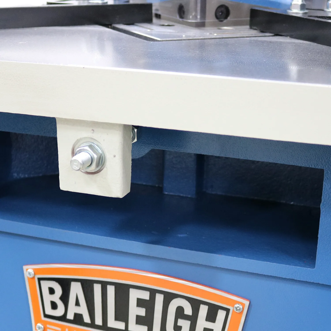 Baileigh Corner Notcher SN-F11-AN 1007236 heavy-duty steel cabinet base with Baileigh branding designed for stability and long-term industrial performance.