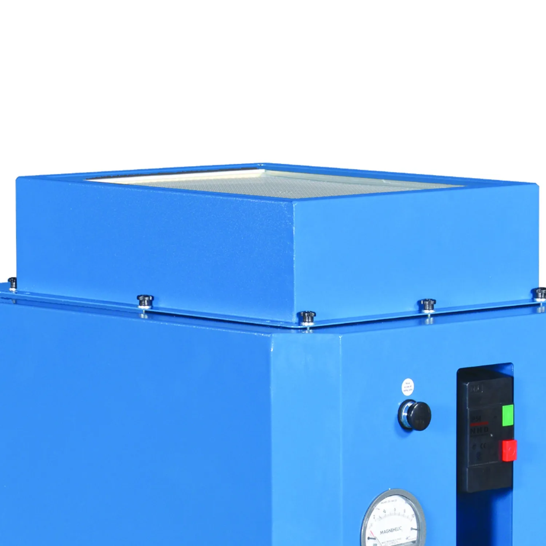 Baileigh Heavy Duty Metal Dust Collector MDC-3500-HD 1017595 side profile highlighting the compact industrial cabinet and integrated control components.