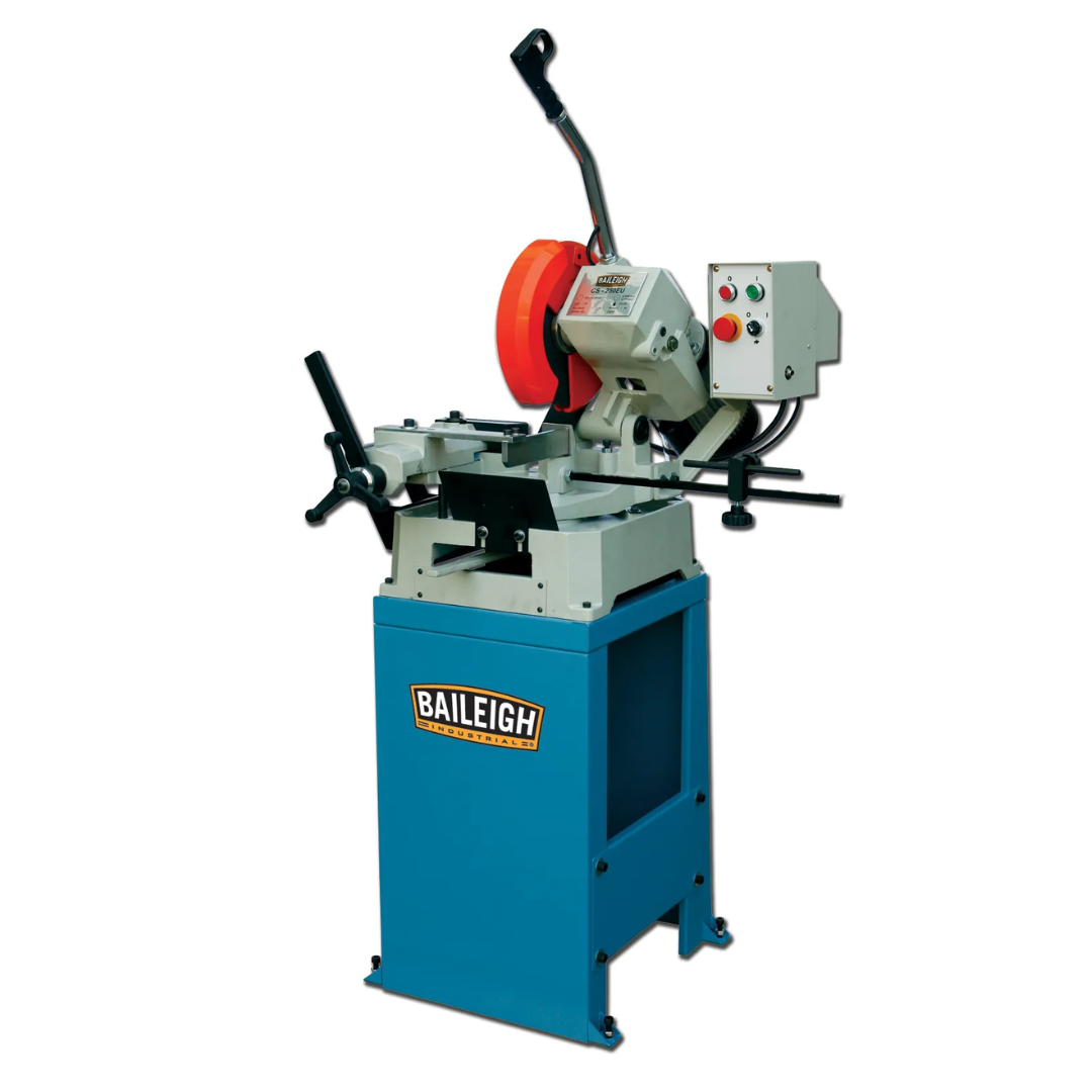 Baileigh Manual Cold Saw CS-250EU 1002426 industrial manual cold saw featuring precision metal-cutting capability, heavy-duty base, and manual miter adjustment for fabrication and production applications.