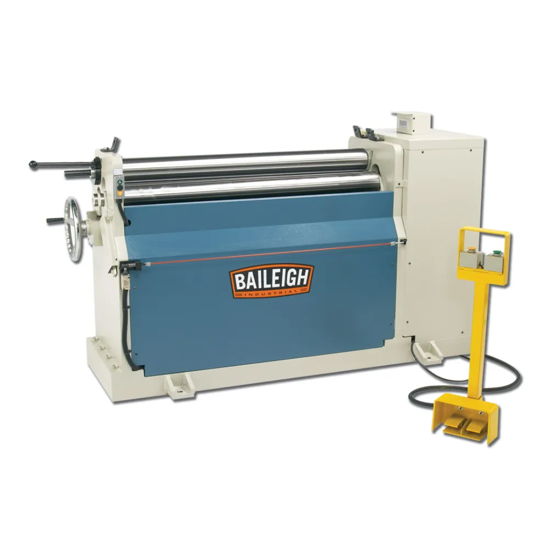 Baileigh Plate Roll PR-409 1006517 hydraulic three-roll plate rolling machine for precision sheet metal bending and industrial fabrication.