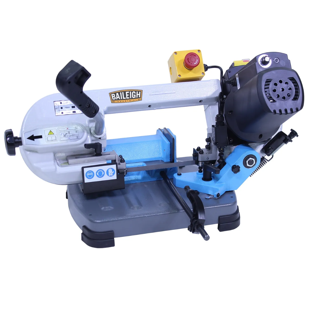 Baileigh Portable Variable-Speed Metal-Cutting Bandsaw (BS-127P) 1018561 compact portable metal bandsaw with variable-speed control, precision cutting capability, and heavy-duty construction for fabrication and maintenance applications.