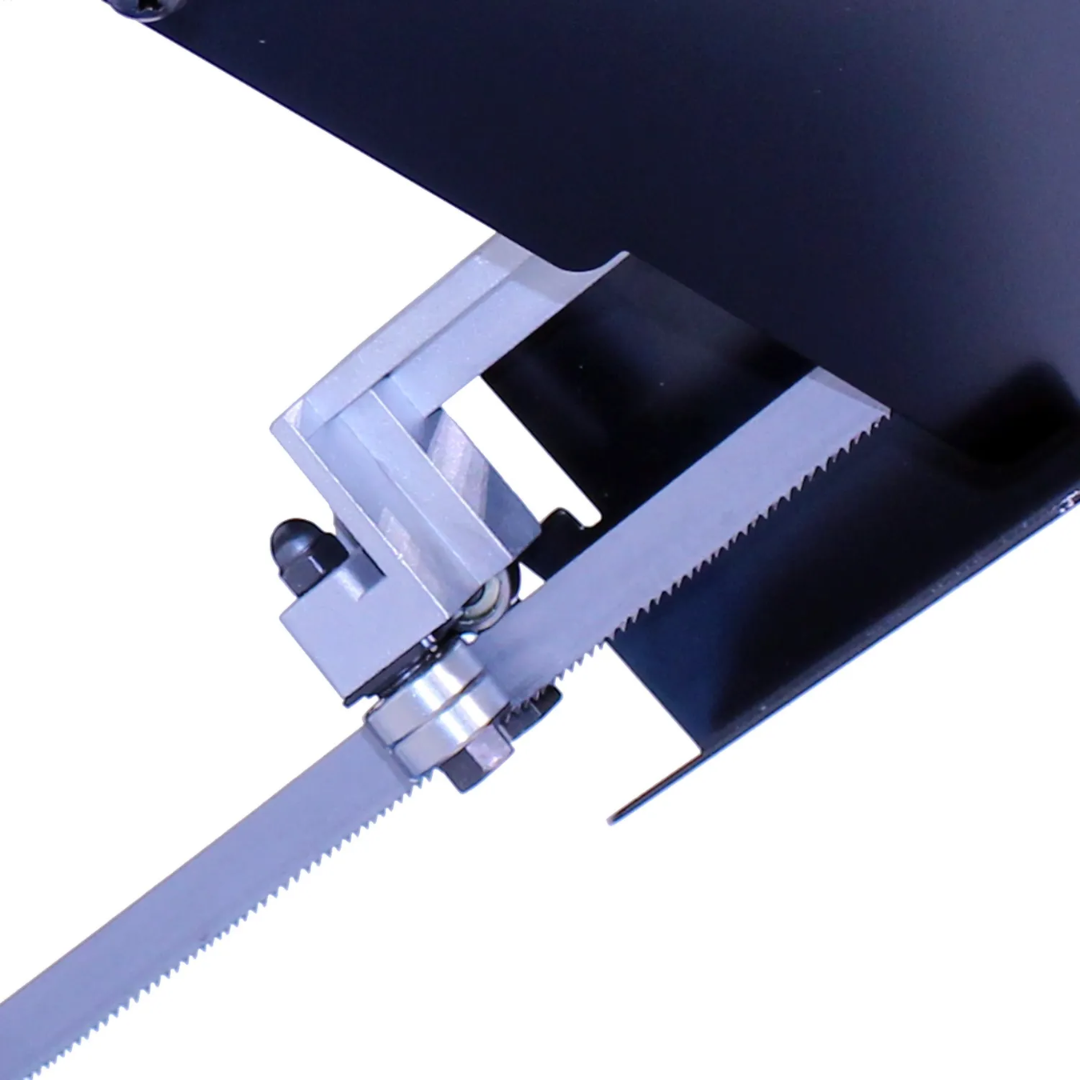 Baileigh Portable Variable-Speed Metal-Cutting Bandsaw (BS-127P) 1018561 material stop system providing repeatable cutting lengths for production and fabrication environments.