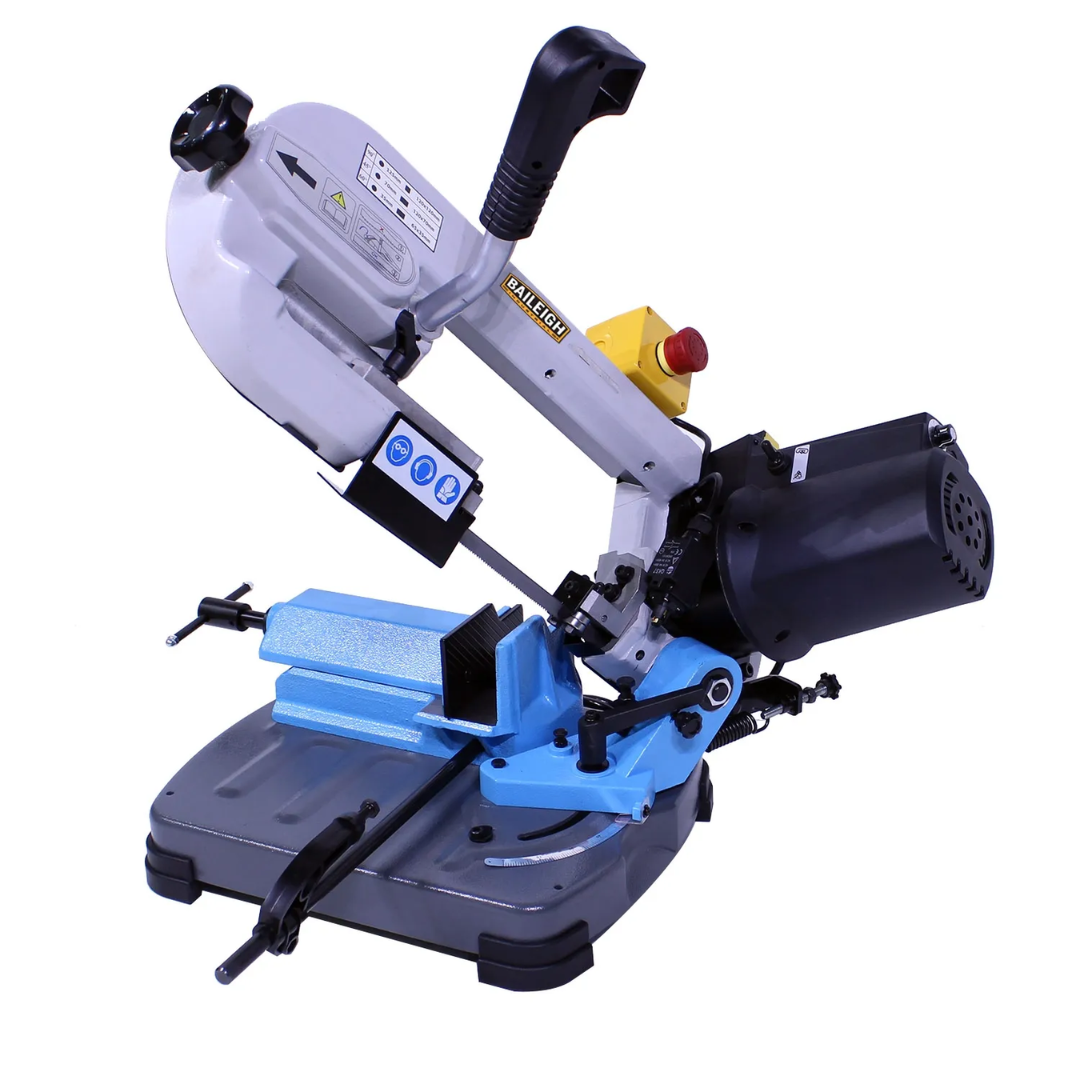 Baileigh Portable Variable-Speed Metal-Cutting Bandsaw (BS-127P) 1018561 portable horizontal cutting configuration designed for efficient metalworking and jobsite versatility.