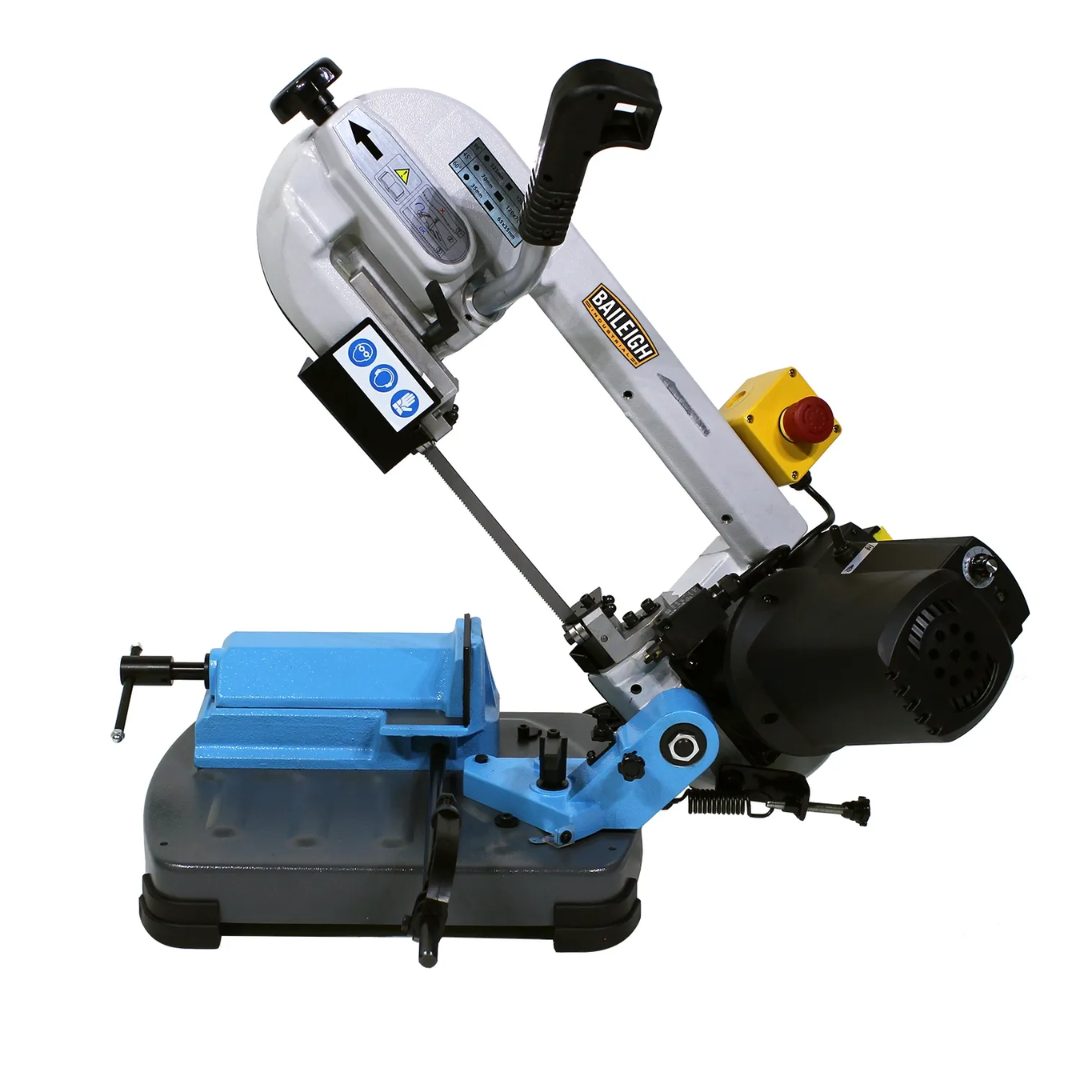Baileigh Portable Variable-Speed Metal-Cutting Bandsaw (BS-127P) 1018561 portable horizontal cutting configuration designed for efficient metalworking and jobsite versatility