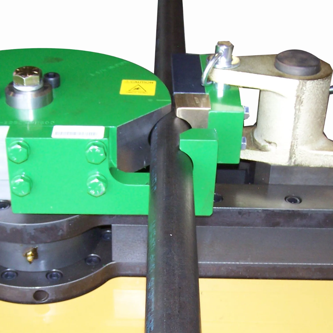 Baileigh Programmable Rotary Draw Bender RDB-250 BA9-RDB250220TS capacity chart illustrating compatible tube and pipe sizes supported by the programmable rotary draw bending system.