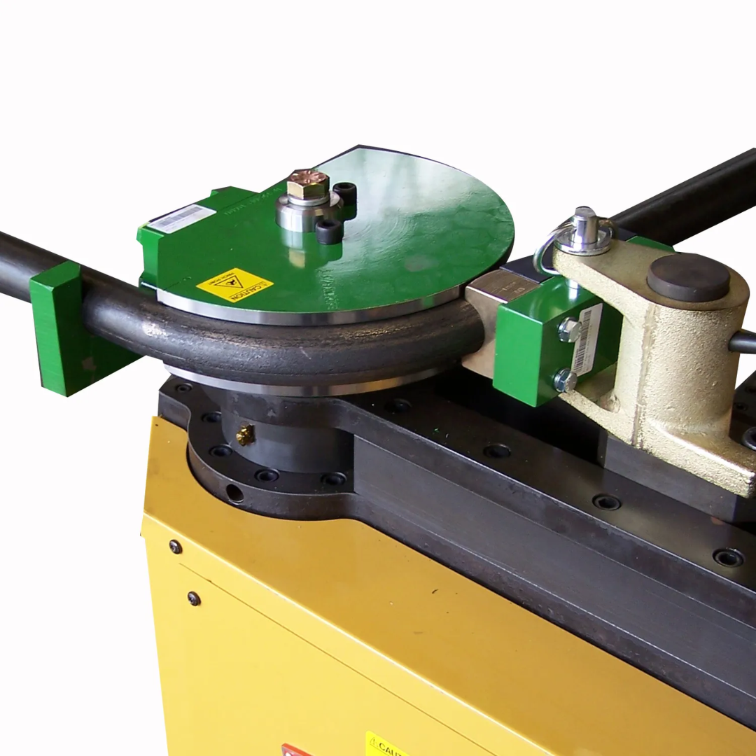 Baileigh Programmable Rotary Draw Bender RDB-250 BA9-RDB250220TS programmable touchscreen control mounted on adjustable arm for convenient machine monitoring and bend programming.