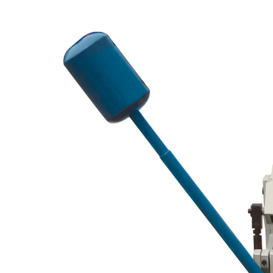 Baileigh Sheet Metal Brake (HB-4816E) 1004650 close-up of ergonomic operating handle providing leverage and control during sheet metal bending processes.