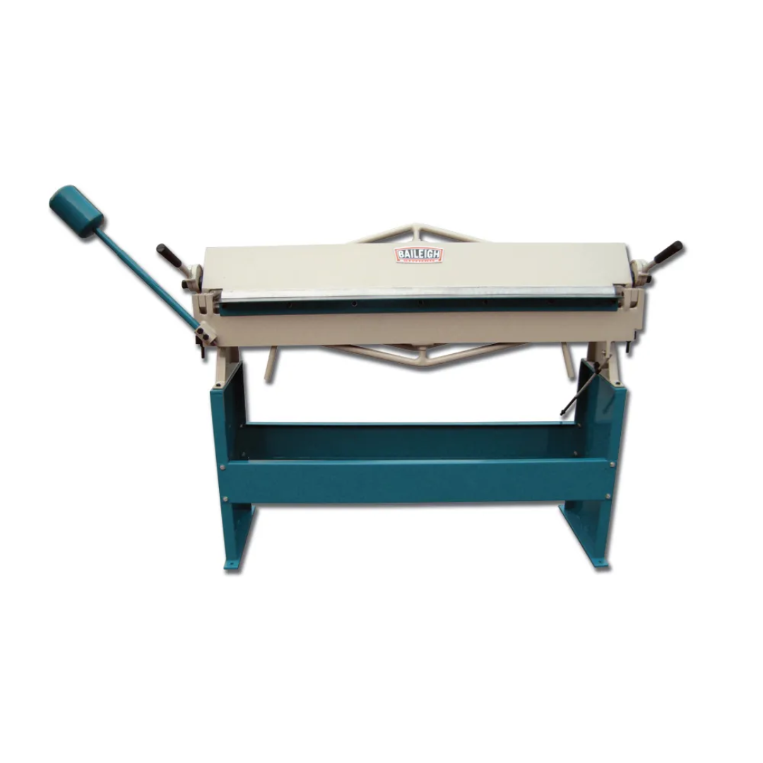 Baileigh Sheet Metal Brake (HB-4816E) 1004650 front view showing heavy-duty hand brake with 48-inch bending capacity, manual operating handle, and industrial sheet metal forming design.
