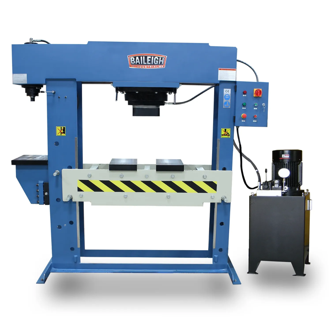 Baileigh Two Station Hydraulic Press HSP-200M-C 1019291 industrial two-station hydraulic press with heavy-duty steel frame, dual work zones, and high-capacity hydraulic system for production and fabrication applications.