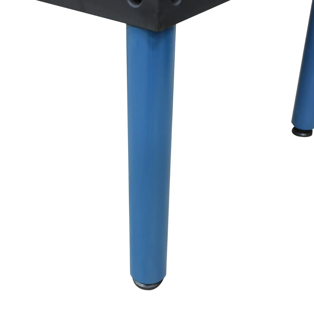 Baileigh Welding Jig Table WJT-4747-HD 1010425 leg detail showing the heavy-duty tubular steel support with leveling foot for maximum stability during welding and fabrication operations.