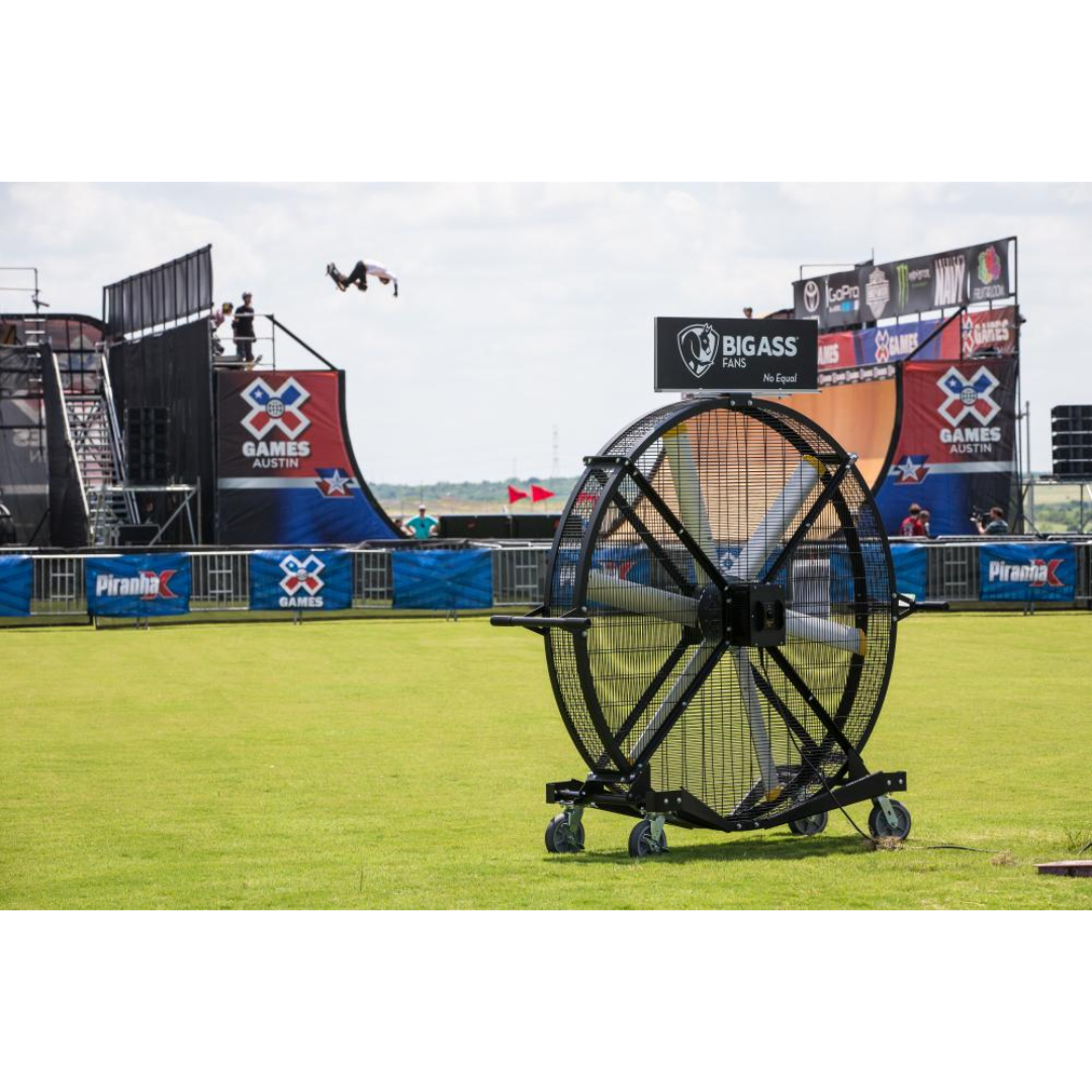 Big Ass Fans Black Jack Directional Fan F-BJ1-0601 outdoor directional cooling fan providing airflow across sports field