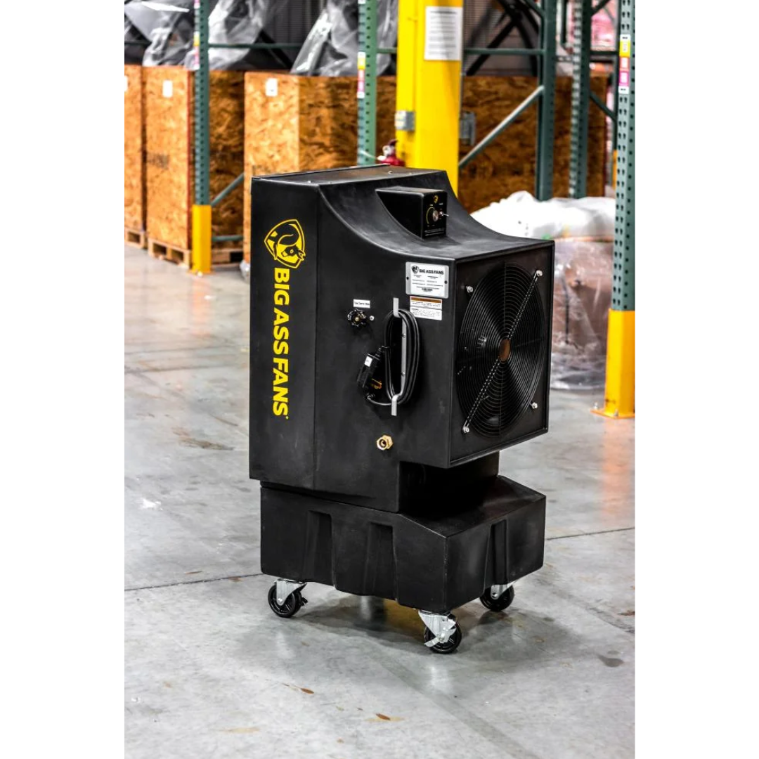 Big Ass Fans Cool-Space 300 Evaporative Cooler F-EV1-1801 mobile cooling solution used in large industrial facility