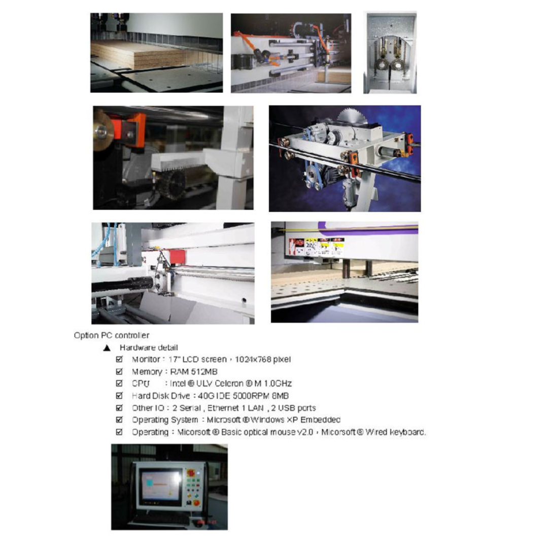 CNC touchscreen control panel of the Castaly 10" CNC Gripper Panel Beam Saw Super Duty TS-P330H with advanced operating interface

Rear support and air flotation table system on the Castaly 10" CNC Gripper Panel Beam Saw Super Duty TS-P330H designed for large panel handling