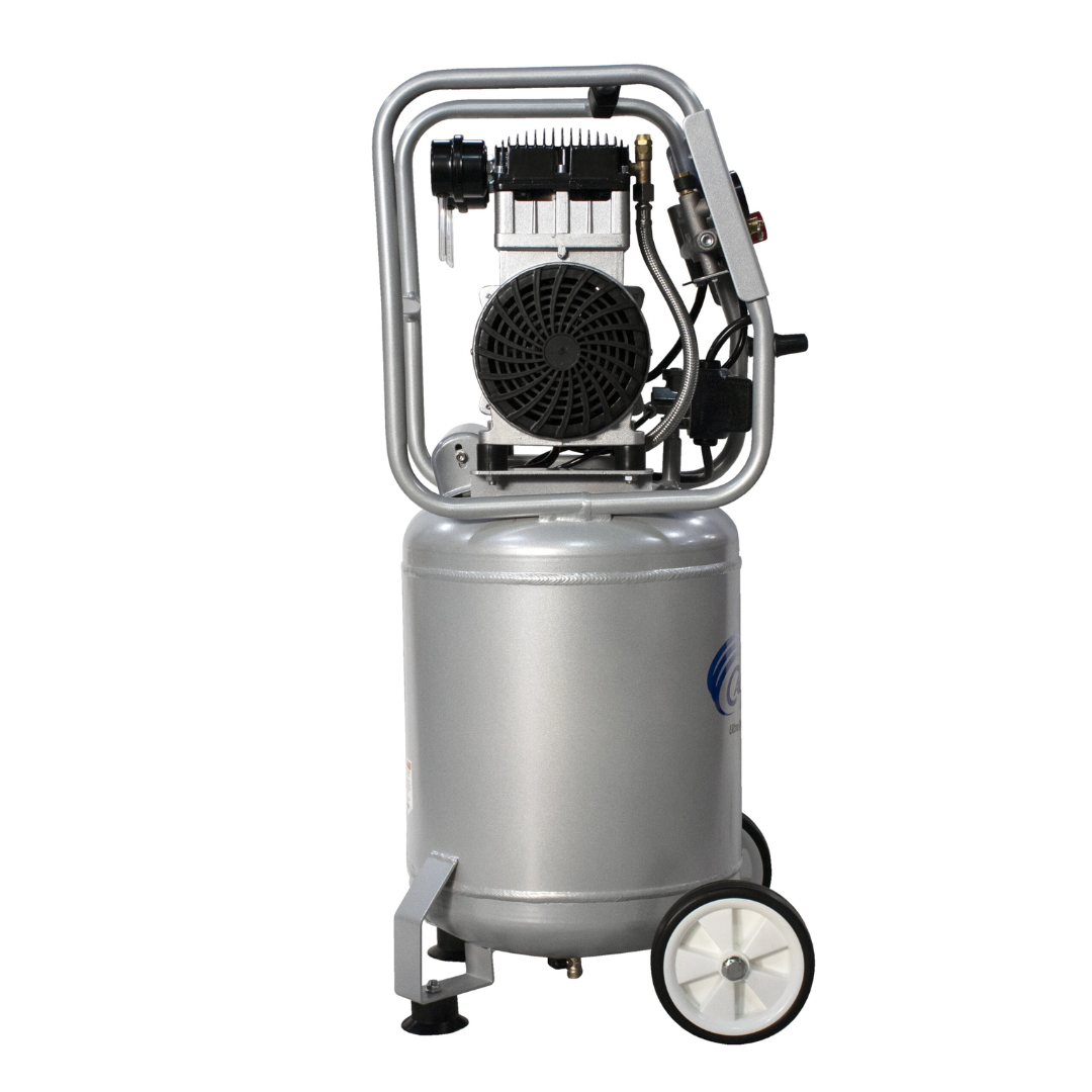 California Air Tools 10020AC Ultra Quiet 2.0 Hp 10 Gallon Air Compressor internal motor and pump assembly close-up