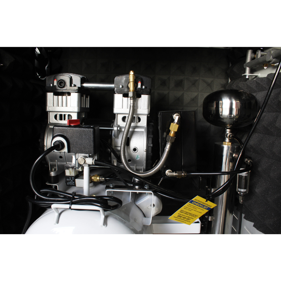 California Air Tools 10020DSPC Powerful 2.0 Hp Ultra Quiet Oil-Free Air Compressor enclosed cabinet design for noise reduction