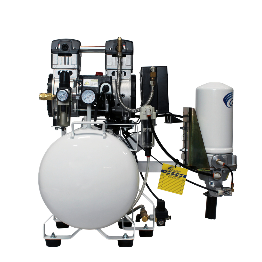 California Air Tools 10020HDCADC 2.0 Hp Oil-Free Air Compressor front angled view with integrated drying system