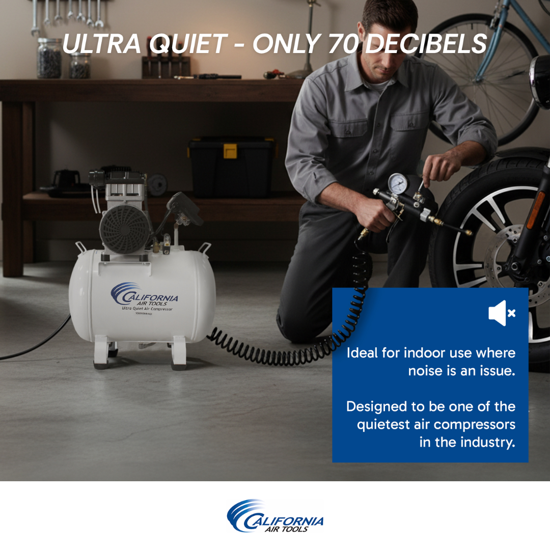 California Air Tools 10020SMHAD Ultra Quiet Air Compressor contractor grade applications and usage scenarios