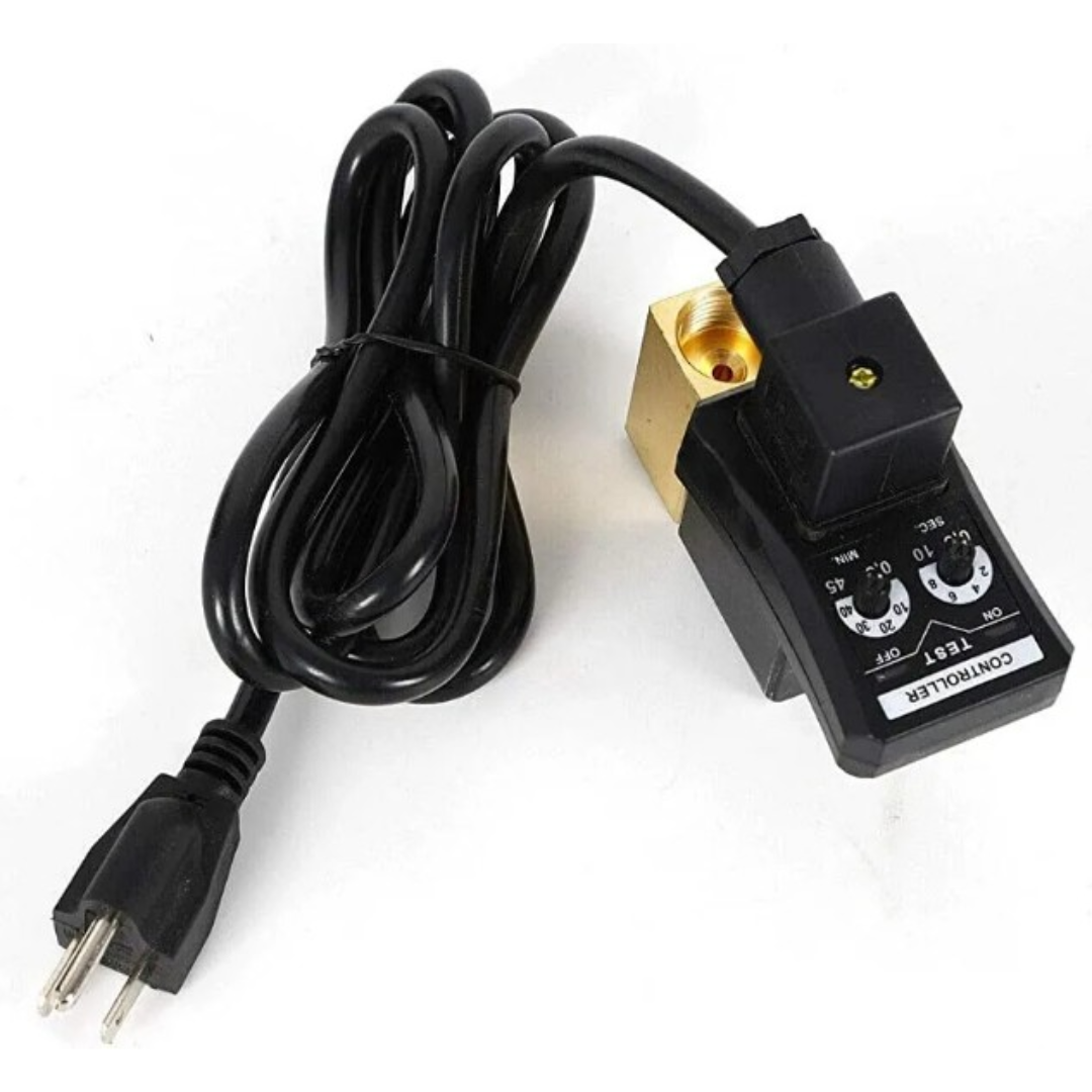 California Air Tools 110V Auto Drain Valve with Plug EZ-2321-PC full unit with power cord and brass valve connection