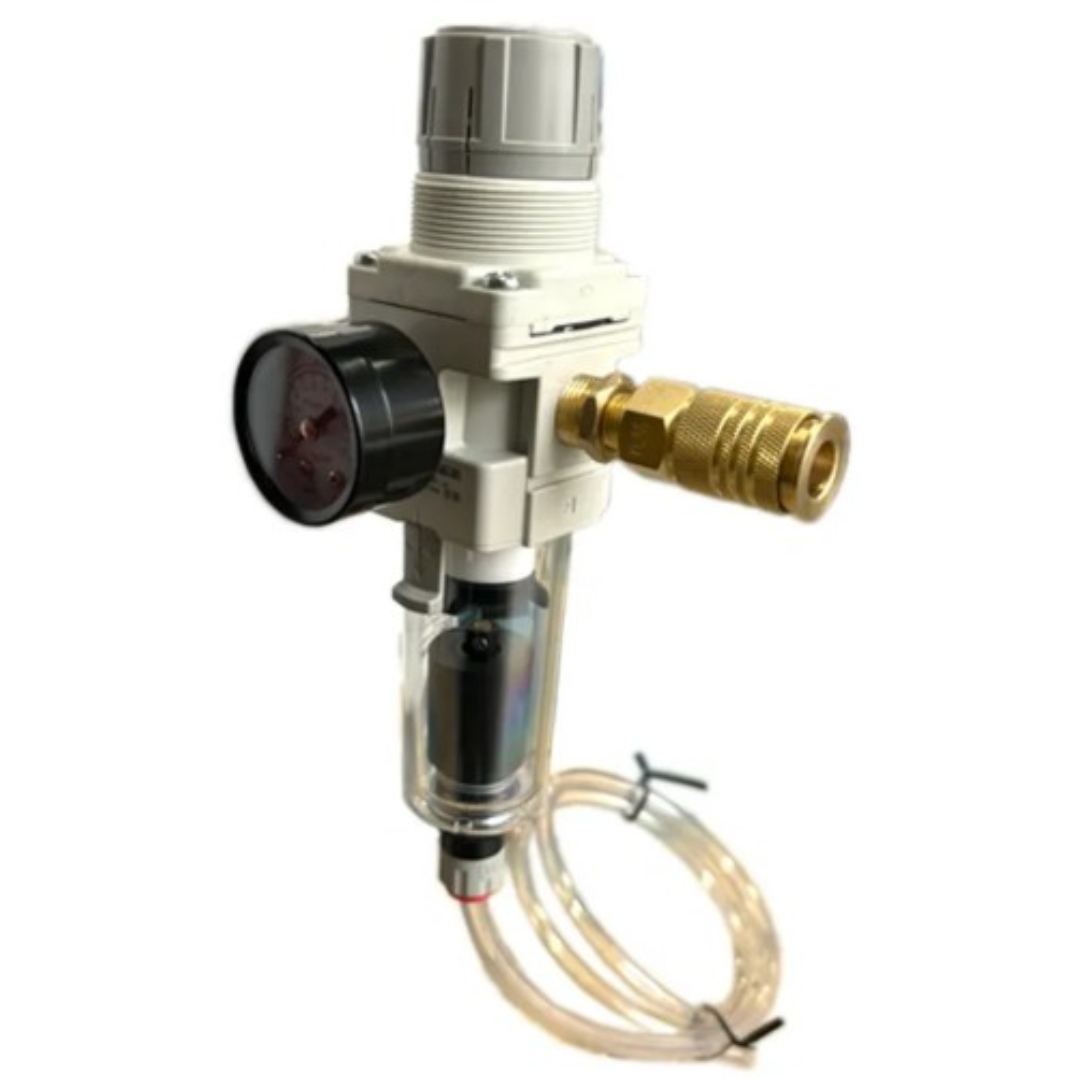 California Air Tools 120 PSI Output Pressure Regulator Assembly with Gauge 90998-1-Kit full regulator unit with gauge and fittings