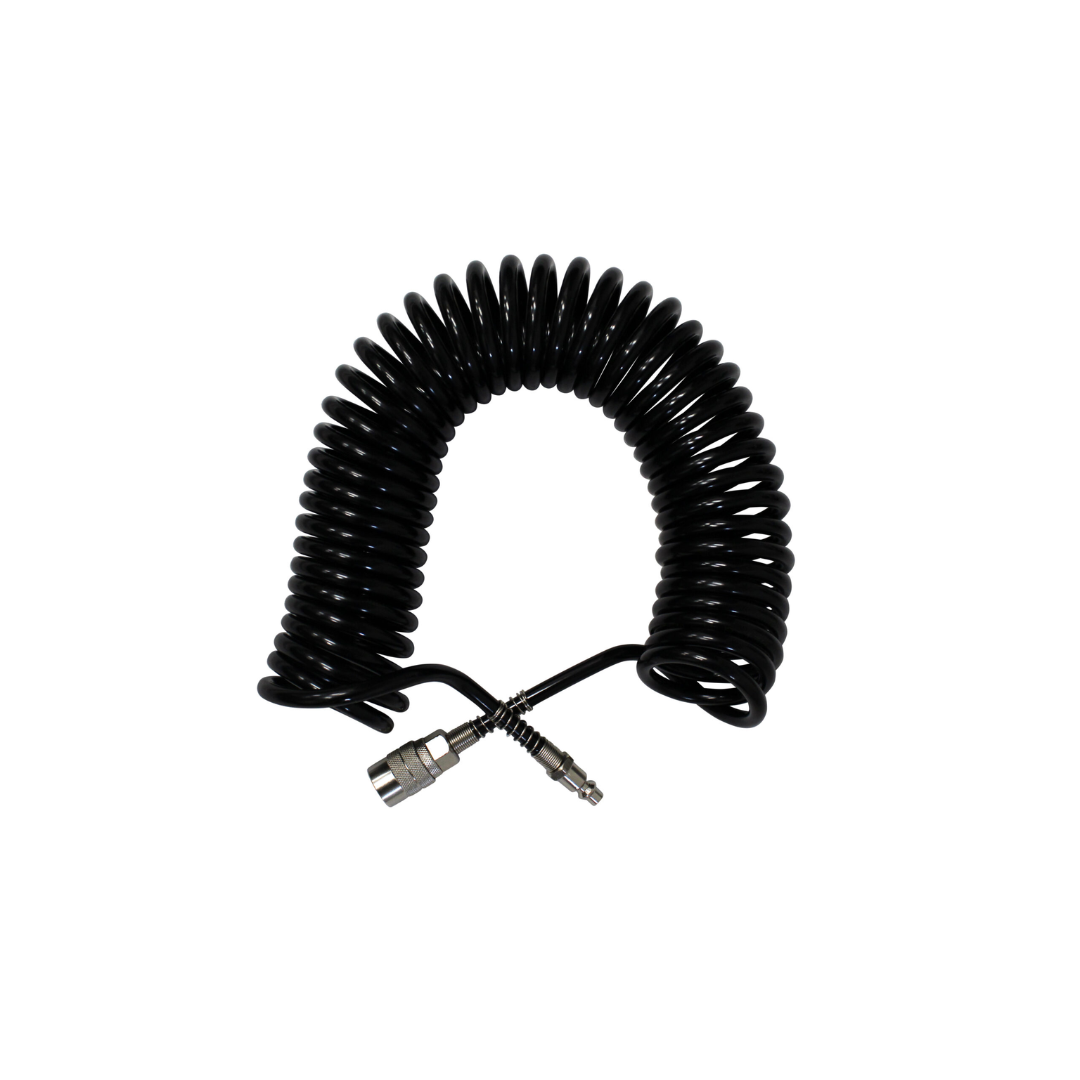 California Air Tools 12 Volt Light & Quiet 12V1P10S Portable Air Compressor coiled air hose accessory detail