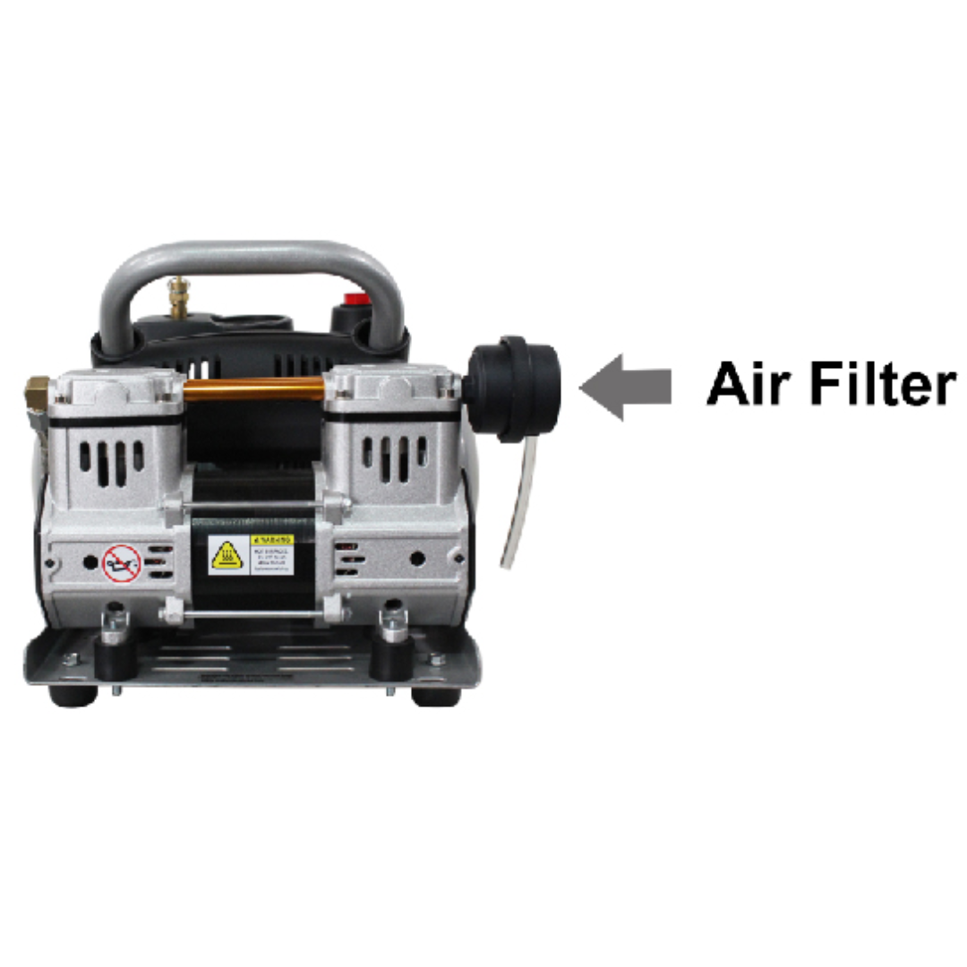 California Air Tools 1510 Quiet Air Compressor internal component layout and airflow design illustration