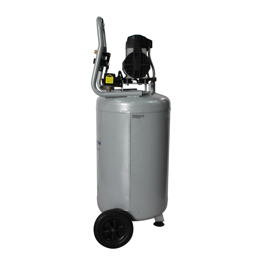 California Air Tools 20015 Ultra Quiet 1.5 Hp 20 Gallon Air Compressor alternate side profile with tank and motor