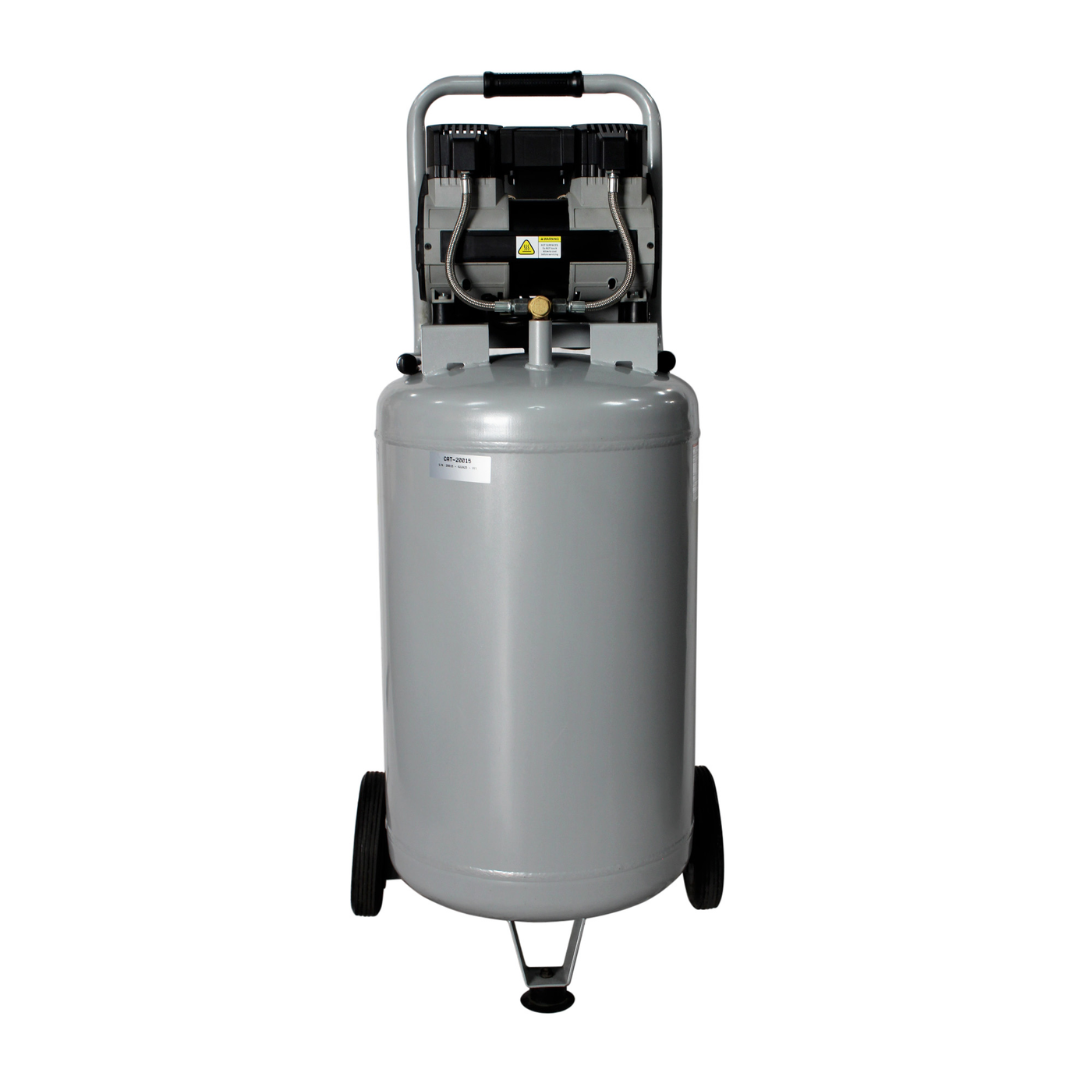 California Air Tools 20015 Ultra Quiet 1.5 Hp 20 Gallon Air Compressor vertical tank front view with control panel