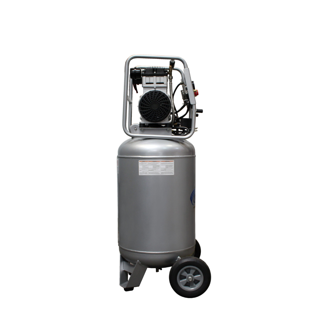 California Air Tools 20020AD Ultra Quiet 20-Gallon Air Compressor close-up of motor and oil-free pump assembly