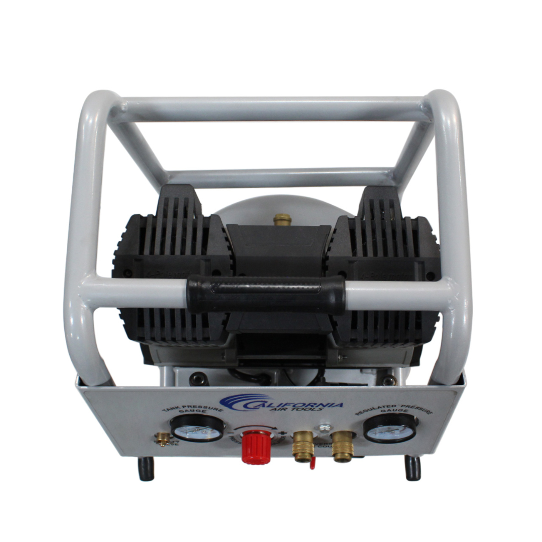 California Air Tools 20020 Ultra Quiet 2.0 Hp 20 Gallon Air Compressor internal motor and pump assembly detail