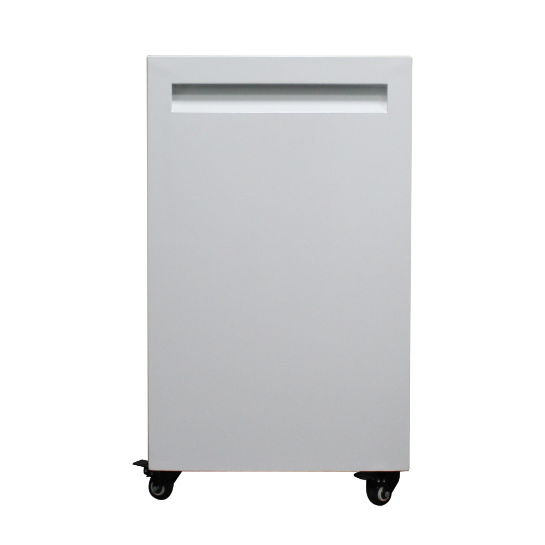 California Air Tools 20040SPCAD Ultra Quiet and Oil-Free 4.0 Hp Air Compressor in Sound Proof Cabinet with Auto Drain Valve side panel view