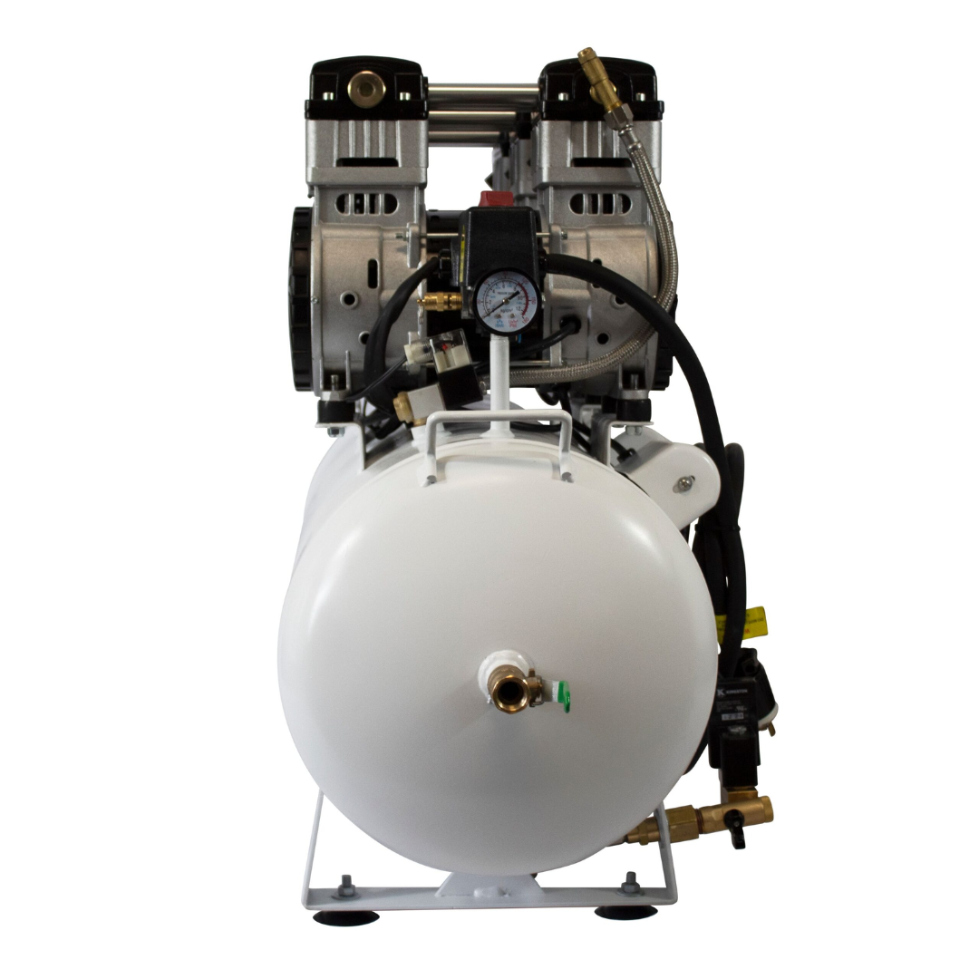 California Air Tools 20060CAD Powerful 6.0 Hp Ultra Quiet & Oil-Free 20 Gallon Air Compressor with Automatic Drain Valve side profile view