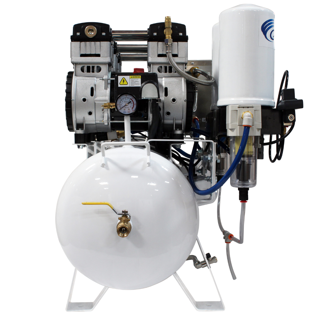 California Air Tools 20060DCC Powerful 6.0 Hp Ultra Quiet, Ultra Dry & Oil-Free 20-Gallon Air Compressor with 98% Air Drying System filtration and drying system detail