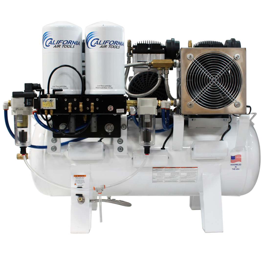 California Air Tools 20060DCC Powerful 6.0 Hp Ultra Quiet, Ultra Dry & Oil-Free 20-Gallon Air Compressor with 98% Air Drying System full system with dryer components