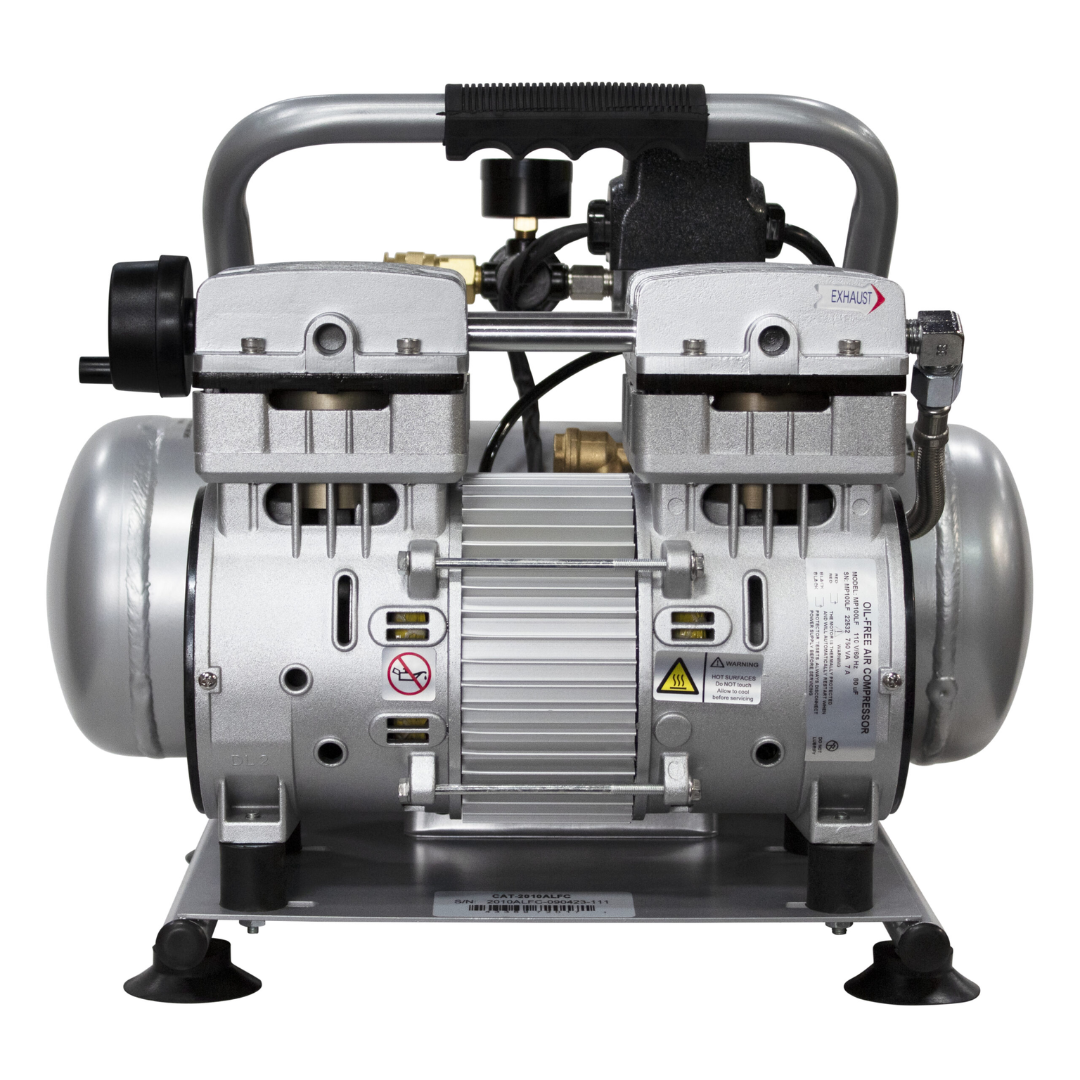 California Air Tools 2010ALFC Ultra Quiet 1.0 Hp, Oil-Free, Lightweight 2-Gallon Air Compressor (Industrial Series) dual piston pump assembly