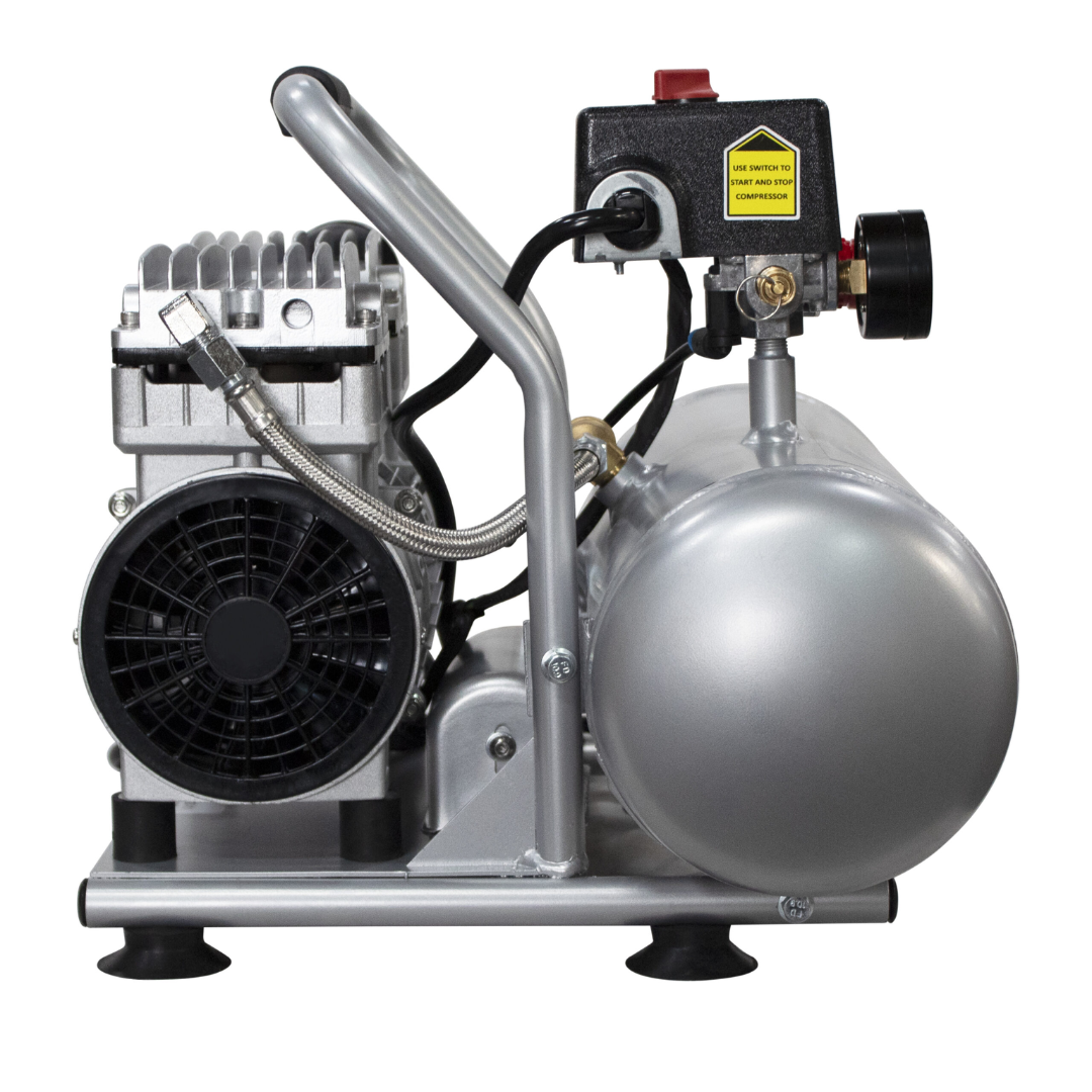 California Air Tools 2010ALFC Ultra Quiet 1.0 Hp, Oil-Free, Lightweight 2-Gallon Air Compressor (Industrial Series) rear motor cooling system