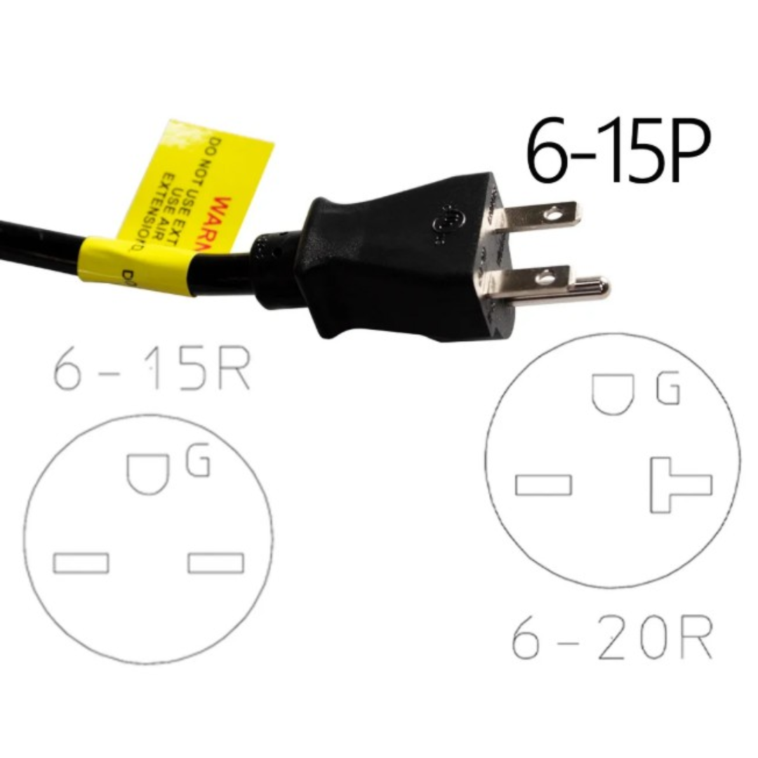 California Air Tools 220V AUTO DRAIN VALVE WITH PLUG EZ-2301-PC wiring diagram showing 6-15P plug configuration and electrical compatibility