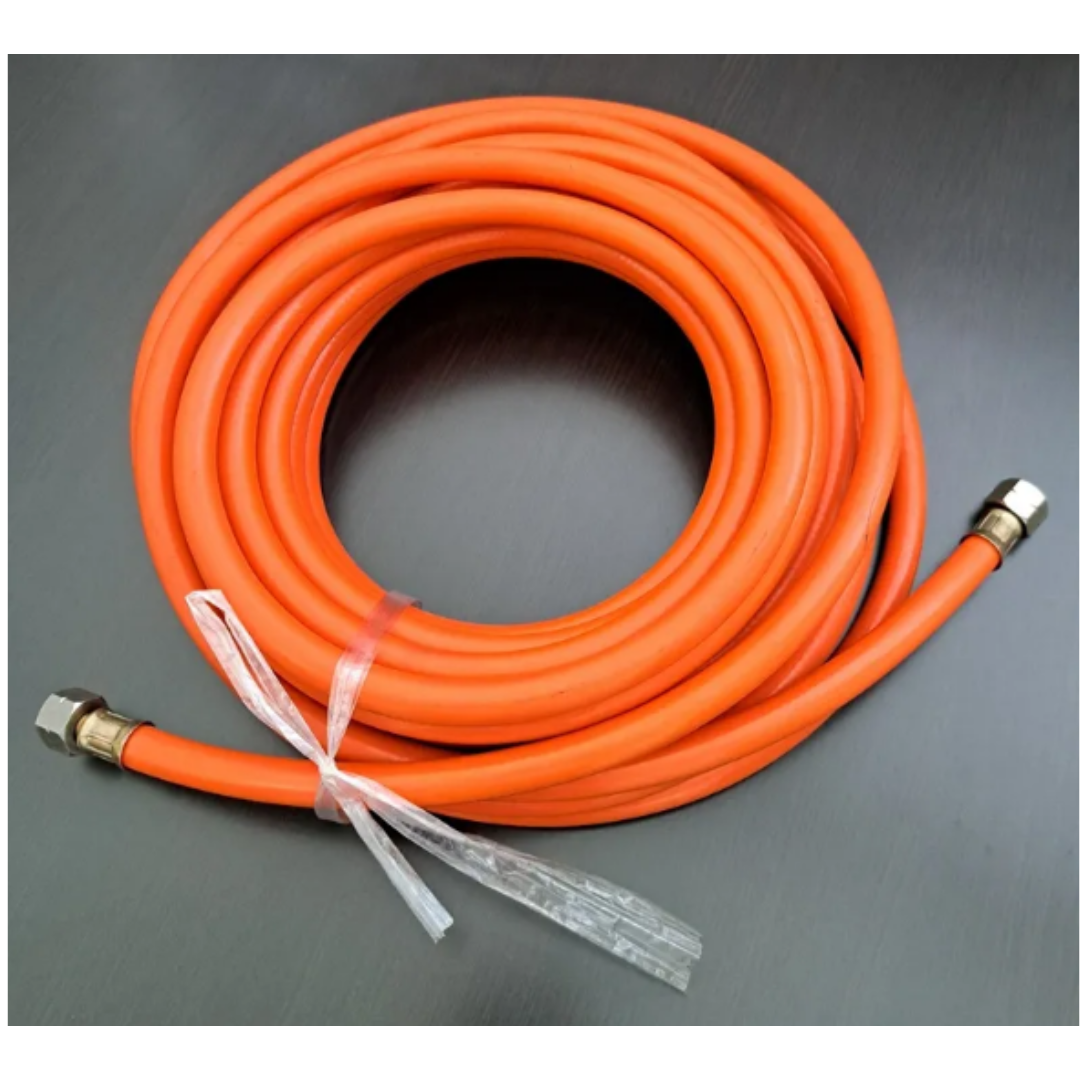 California Air Tools 365-AH Orange Air Hose 33 feet with 1/4″ air fitting coiled flexible compressor hose with brass connectors