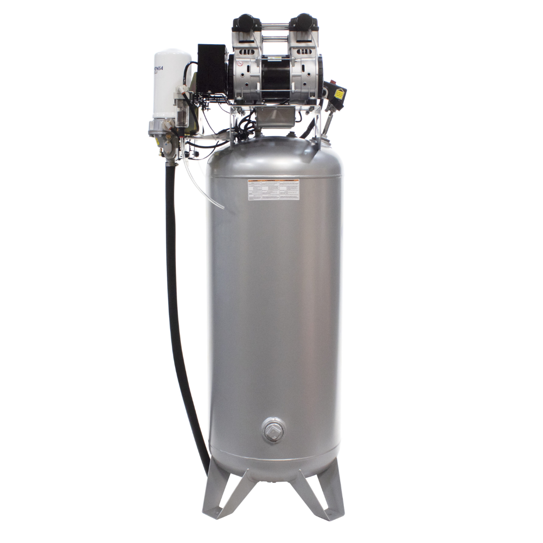 California Air Tools 60040DCADC air compressor additional angle showing complete system with air dryer integration