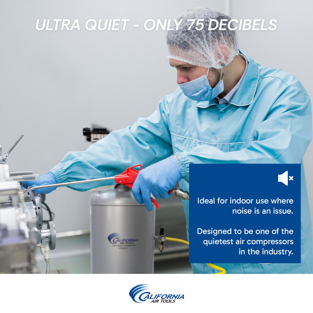 California Air Tools 60040DSMADC air compressor clean air application with medical or laboratory-grade dry air output