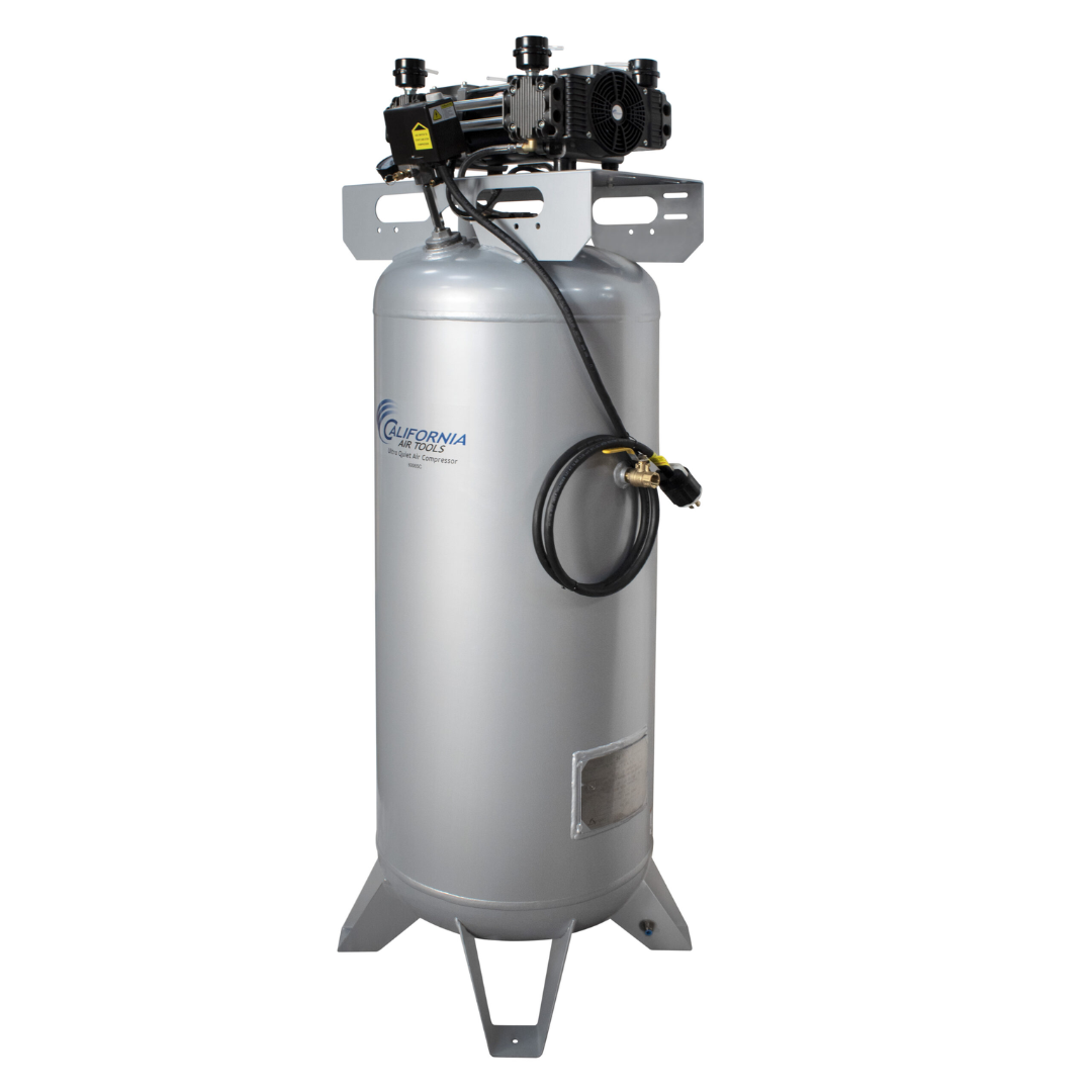 California Air Tools 60065C air compressor alternate angle highlighting oil-free pump and industrial-grade construction