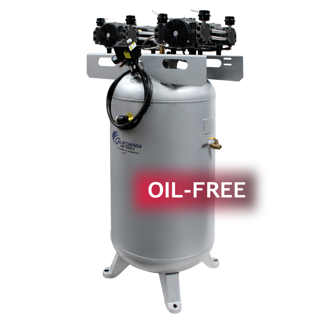 California Air Tools 80060C Powerful 6.0 Hp Ultra Quiet & Oil-Free 80 Gallon Stationary Air Compressor oil-free pump technology highlight