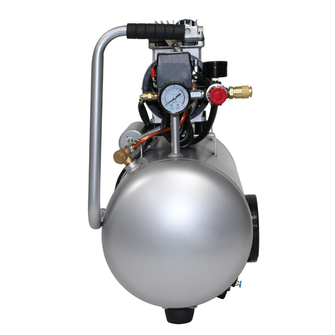 California Air Tools 8010AD Ultra Quiet, Oil-Free, Lightweight 1.0 Hp 8-Gallon Air Compressor with Automatic Drain Valve vertical tank orientation