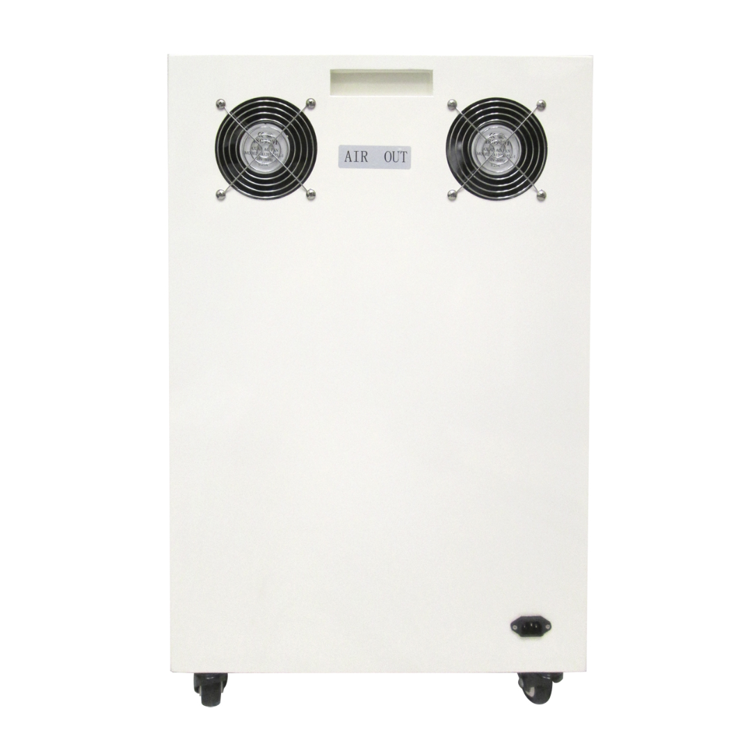 California Air Tools 8010SPC 1.0 Hp Ultra Quiet & Oil-Free Air Compressor with Sound Proof Cabinet back panel with dual cooling fans