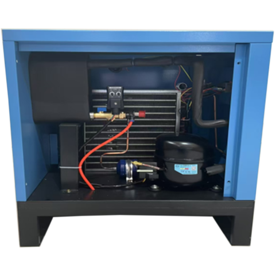 California Air Tools RD-91503 High-Efficiency Non-Recycling 98% Refrigerated Air Dryer internal components view with compressor and cooling system