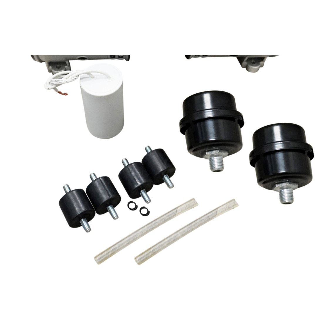 California Air Tools SP-9421-22060 (220v 60hz 1-phase) 2.0 Hp Ultra Quiet & Oil-Free Pump/Motor accessory kit including dual air filters and fittings
