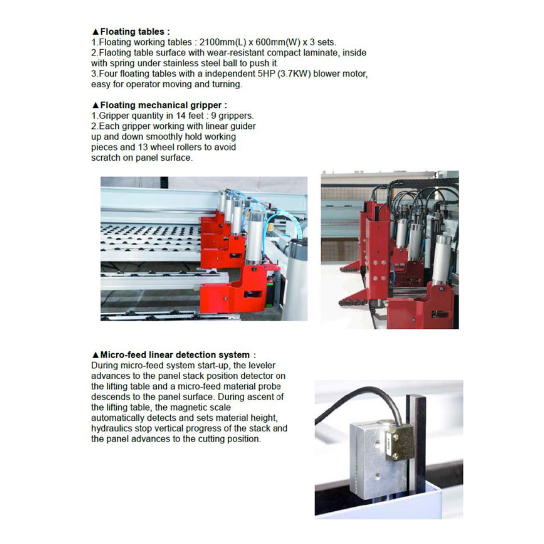 Castaly 10" Rear Load CNC Panel Saw TS-P330R control interface and CNC programming display panel